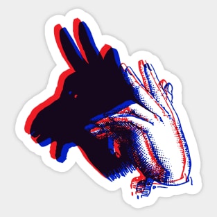 3D Shadow Puppet - GOAT Sticker